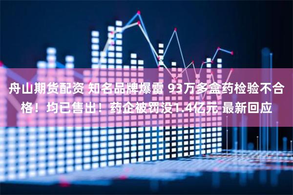 舟山期货配资 知名品牌爆雷 93万多盒药检验不合格！均已售出！药企被罚没1.4亿元 最新回应
