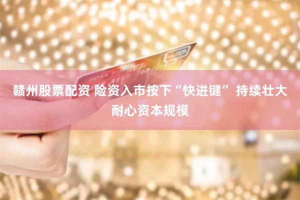 赣州股票配资 险资入市按下“快进键” 持续壮大耐心资本规模